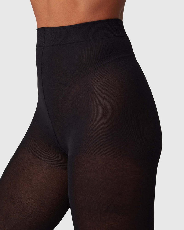Stina Premium Bio-Cotton Tights - Black - Tights
