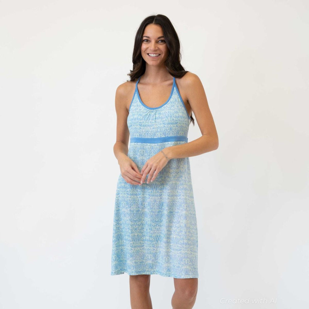 Strappy Sundress In Blue Sea - Blue Sea - Dresses