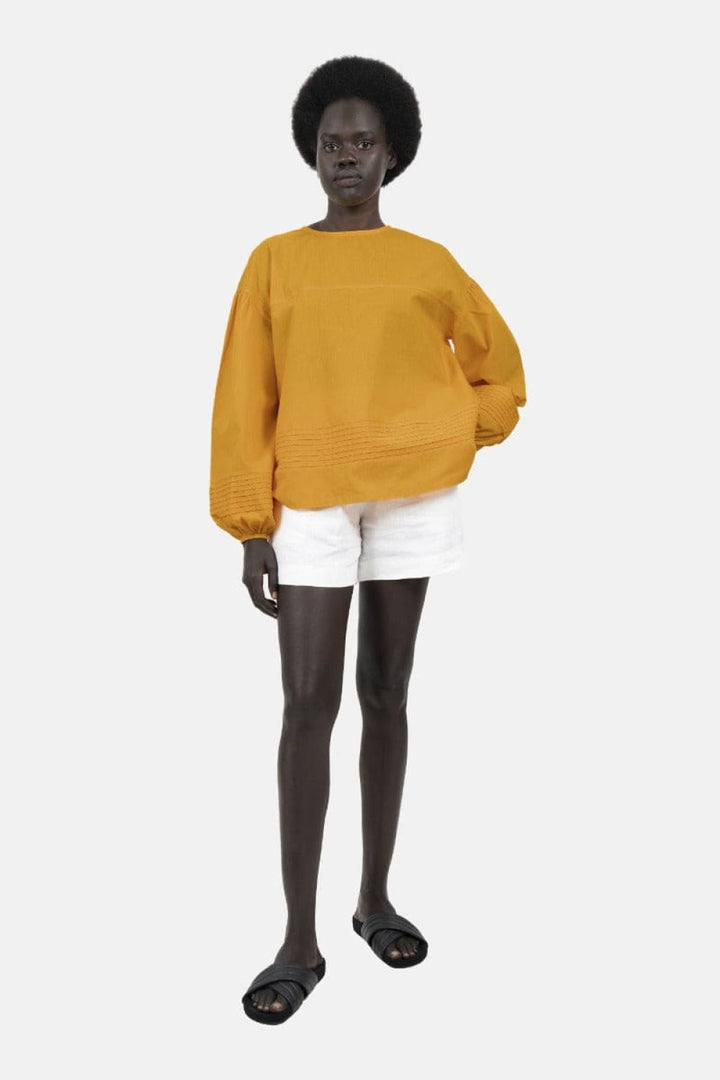 Strasbourg Spring Summer Blouse - Fenugreek - Blouse