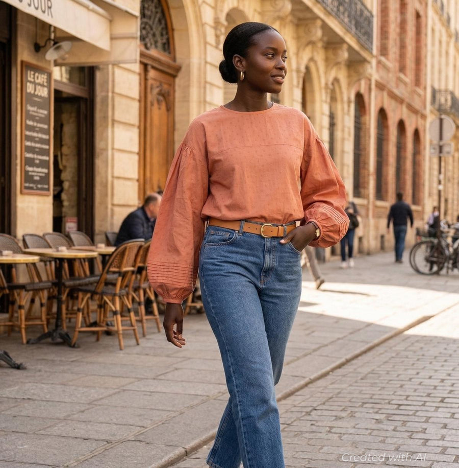 Strasbourg Spring Summer Blouse - Peonidin - Blouse