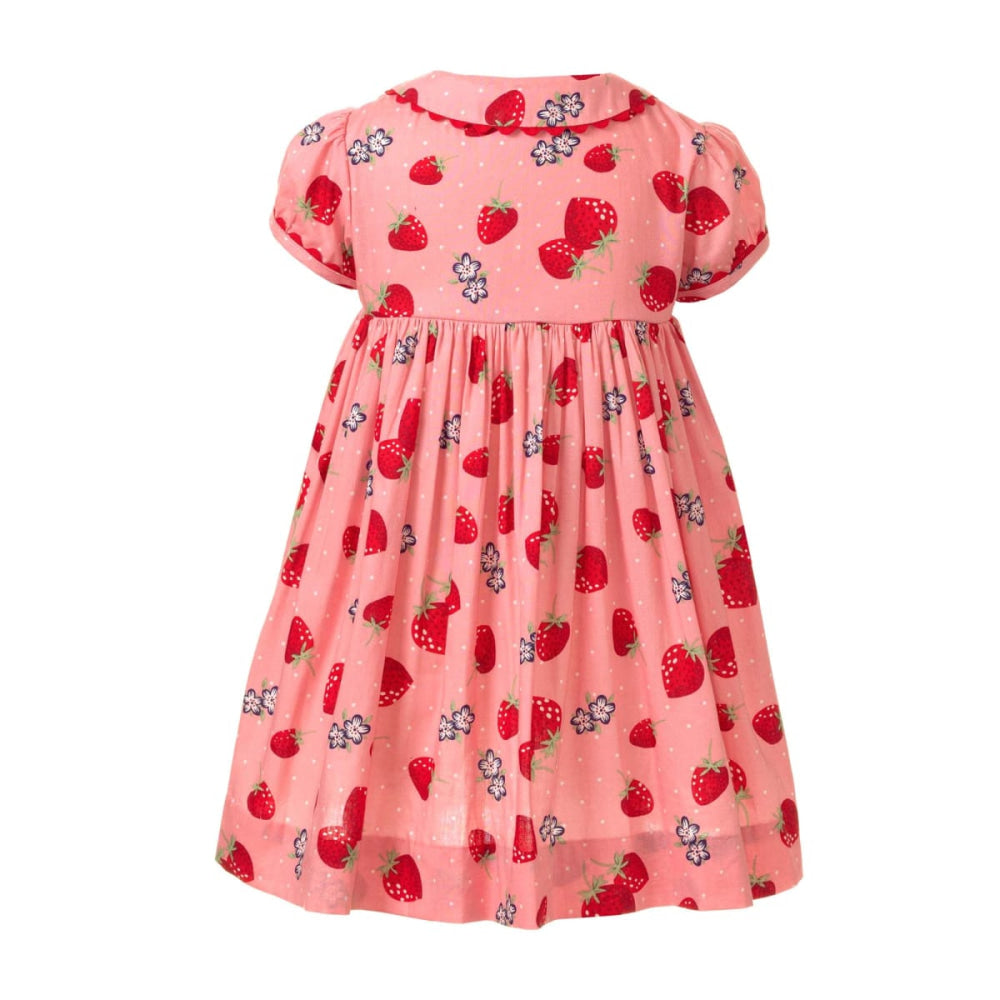 Strawberry Button Front Dress & Bloomer - 6m - Dresses