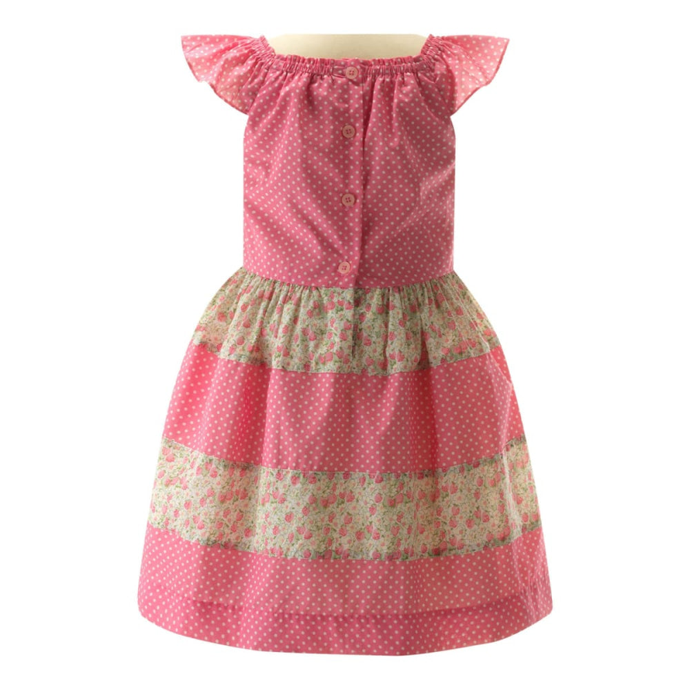 Strawberry Dot Tiered Dress - Dresses