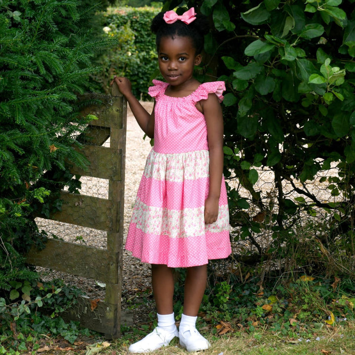 Strawberry Dot Tiered Dress - Dresses