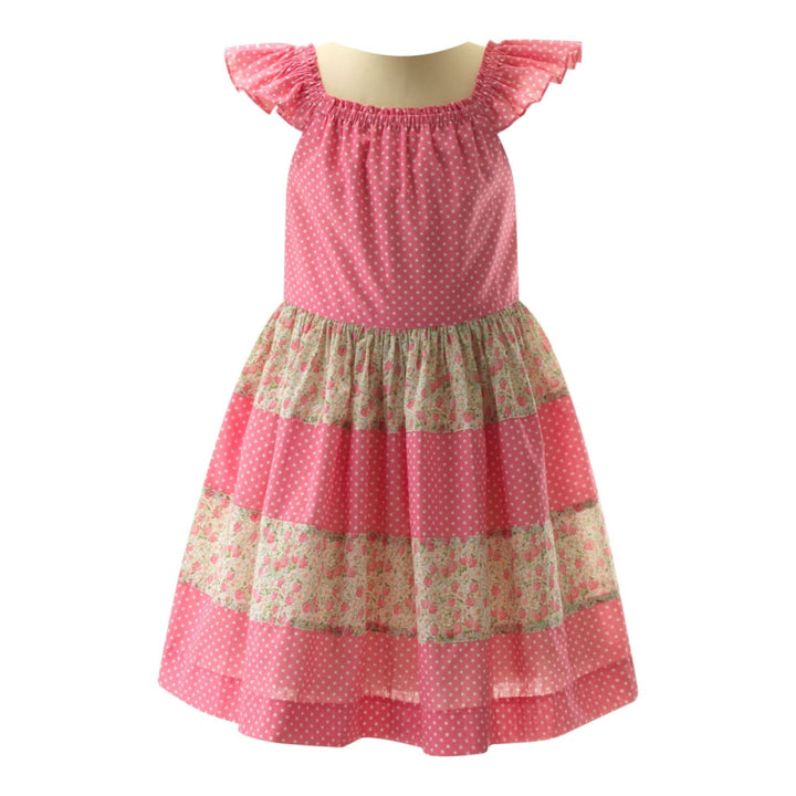 Strawberry Dot Tiered Dress - Dresses