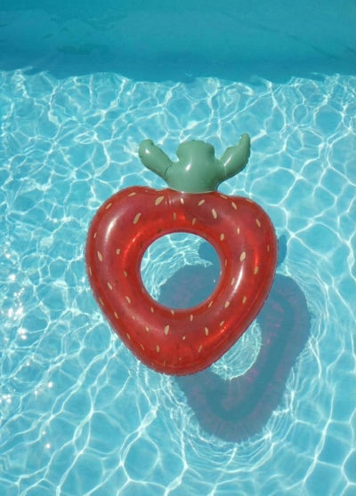 Strawberry Inflatable Swim Ring - One Size - Pool Float