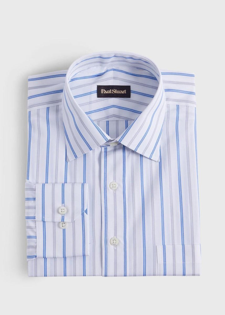 Stripe Dress Shirt - Sky Blue/Grey - Dress Shirt