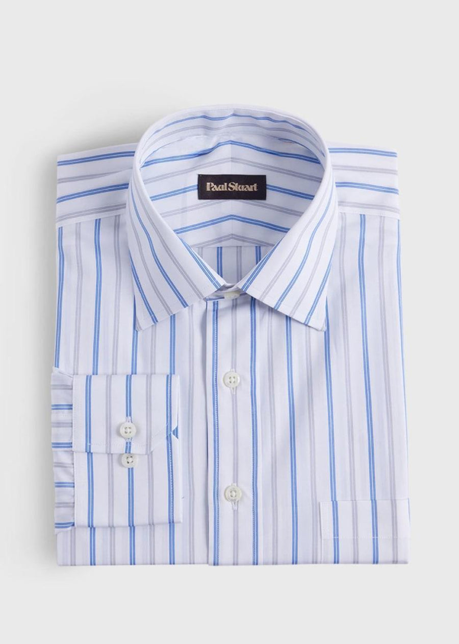 Stripe Dress Shirt - Sky Blue/Grey - Dress Shirt