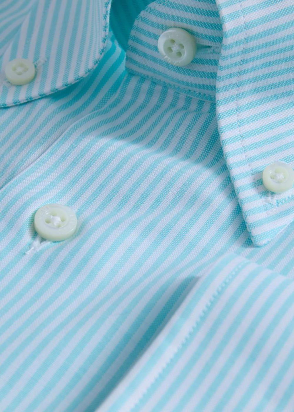 Stripe Oxford Logo Sport Shirt - Mint - Collared Shirt