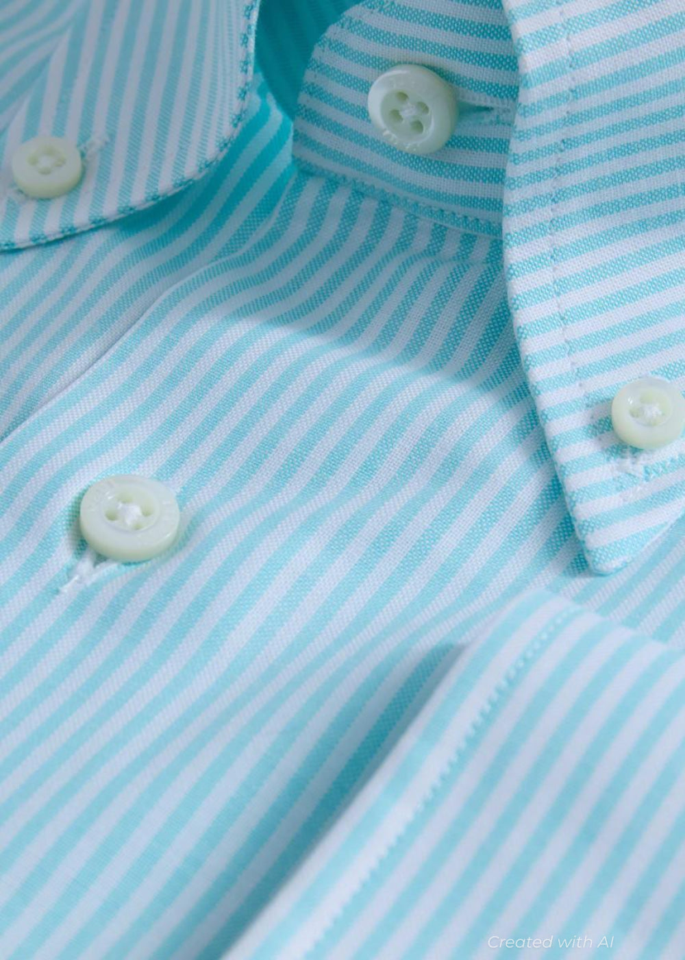 Stripe Oxford Logo Sport Shirt - Mint - Collared Shirt