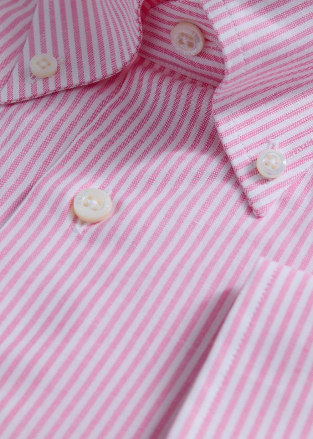 Stripe Oxford Logo Sport Shirt - Pink - Collared Shirt