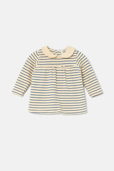 Striped Baby Dress - Blue-Stone - 9M - Dresses