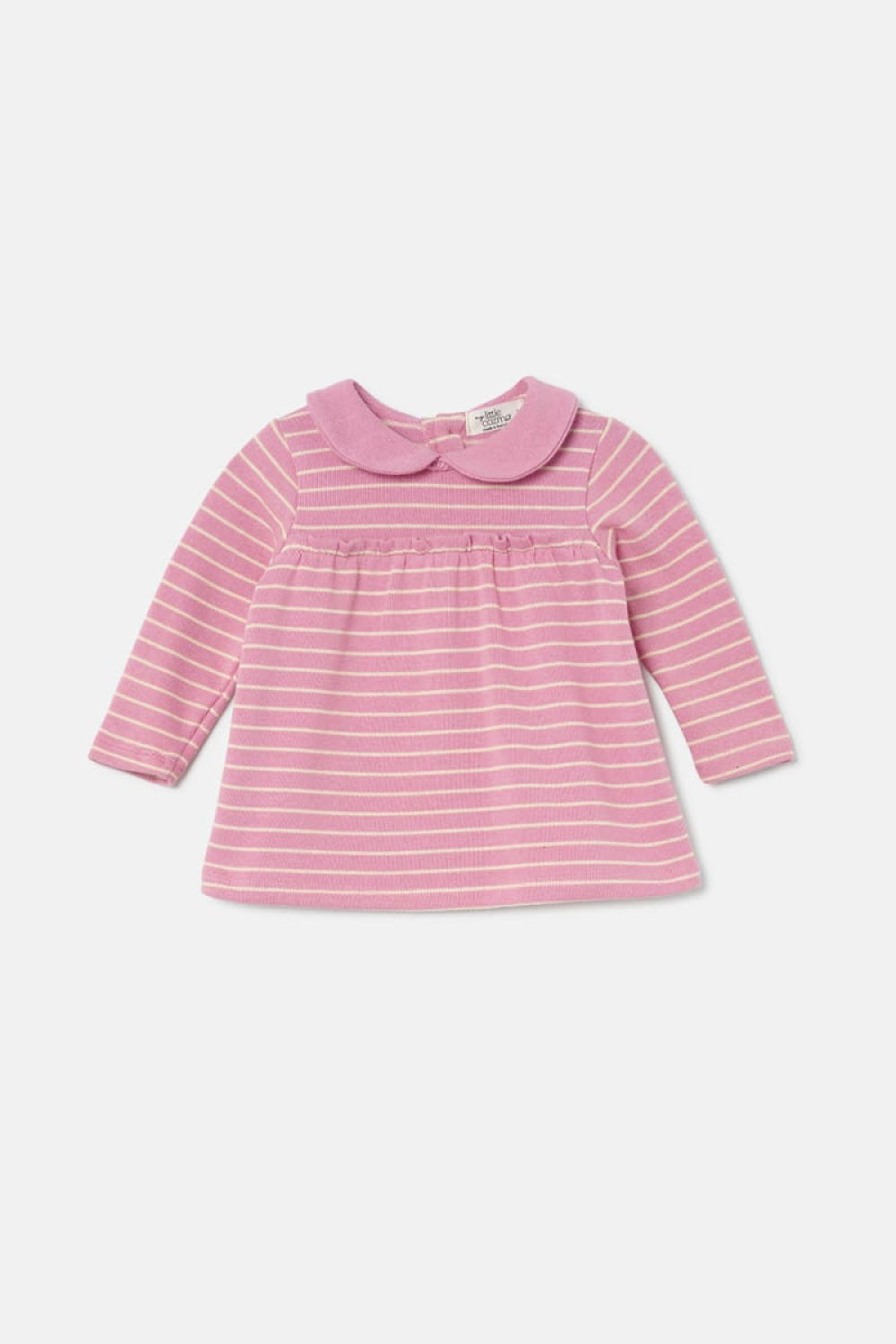 Striped Baby Dress - Pink-Stone - Dresses
