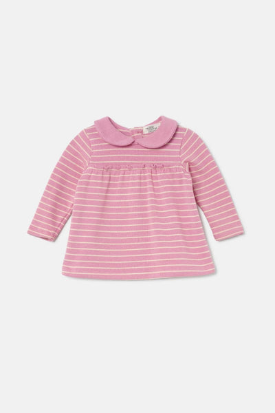 Striped Baby Dress - Pink-Stone - Dresses