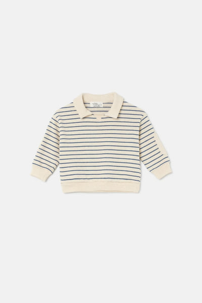 Striped Baby Sweater - Blue-Stone - 3M - Collared Shirt