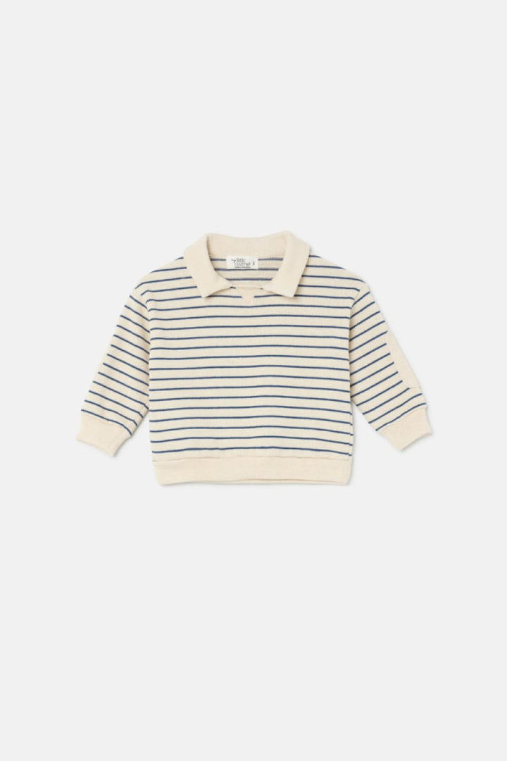 Striped Baby Sweater - Blue-Stone - 3M - Collared Shirt