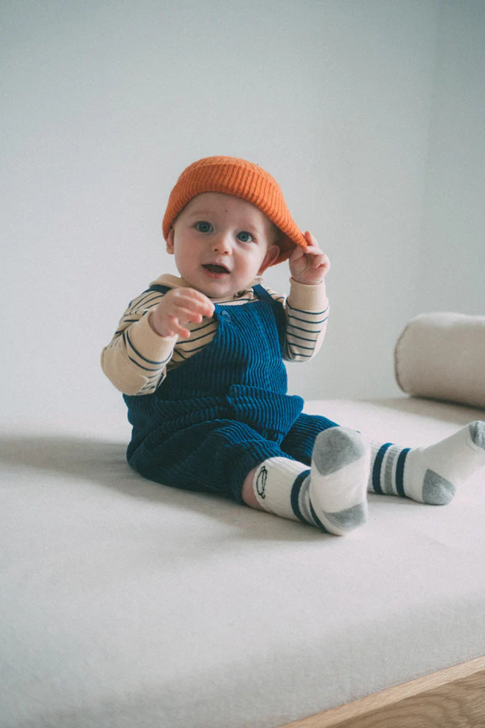 Striped Baby Sweater - Blue-Stone - 3M - Collared Shirt
