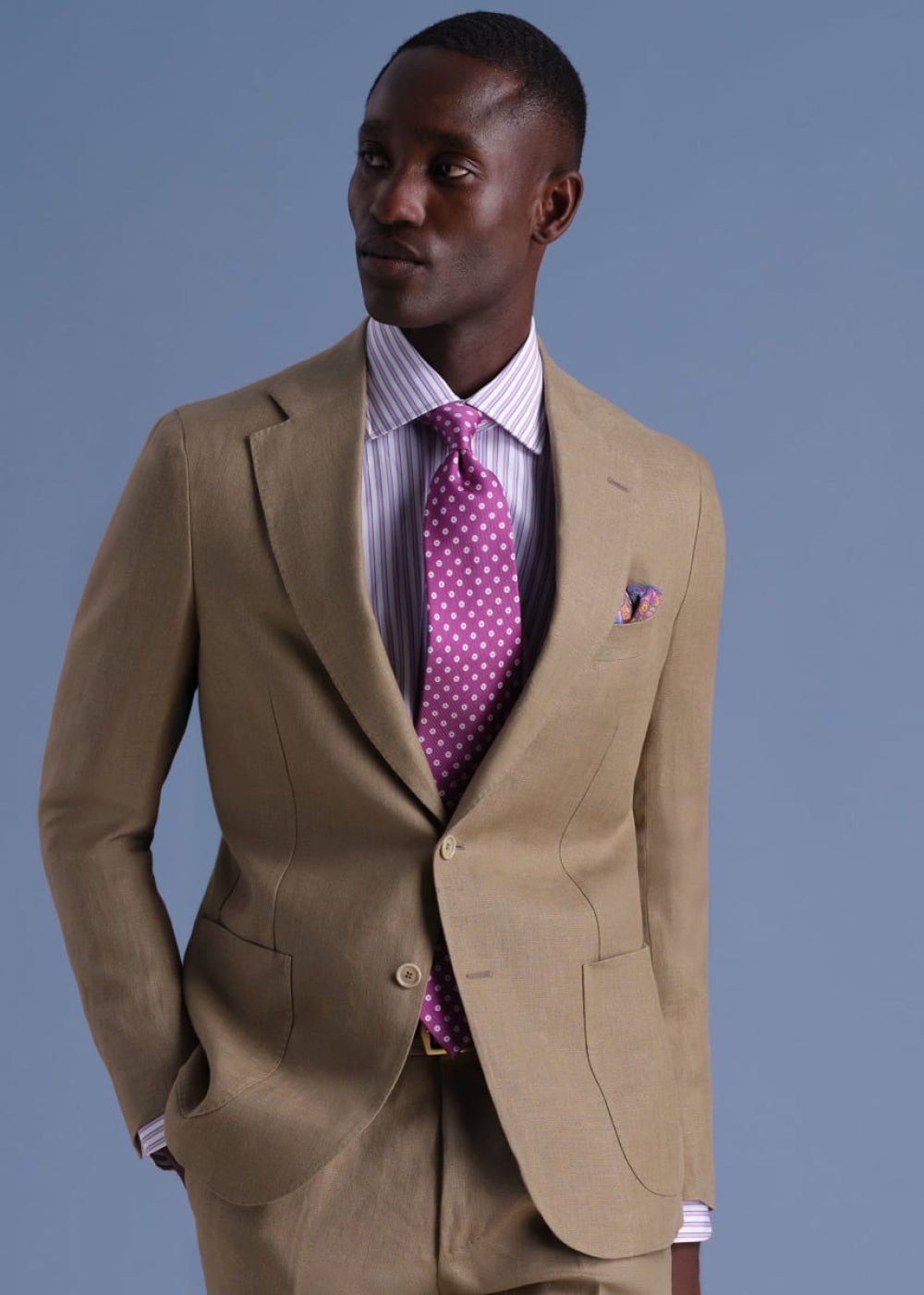 Striped Dress Shirt - Purple - Dress Shirt
