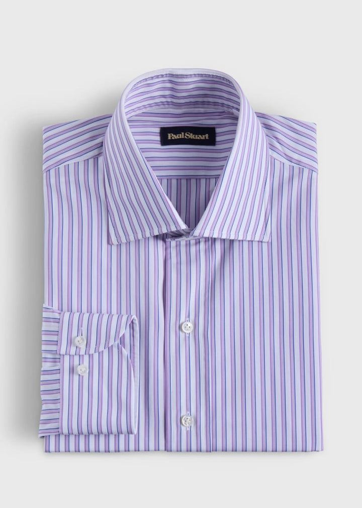 Striped Dress Shirt - Purple - Dress Shirt