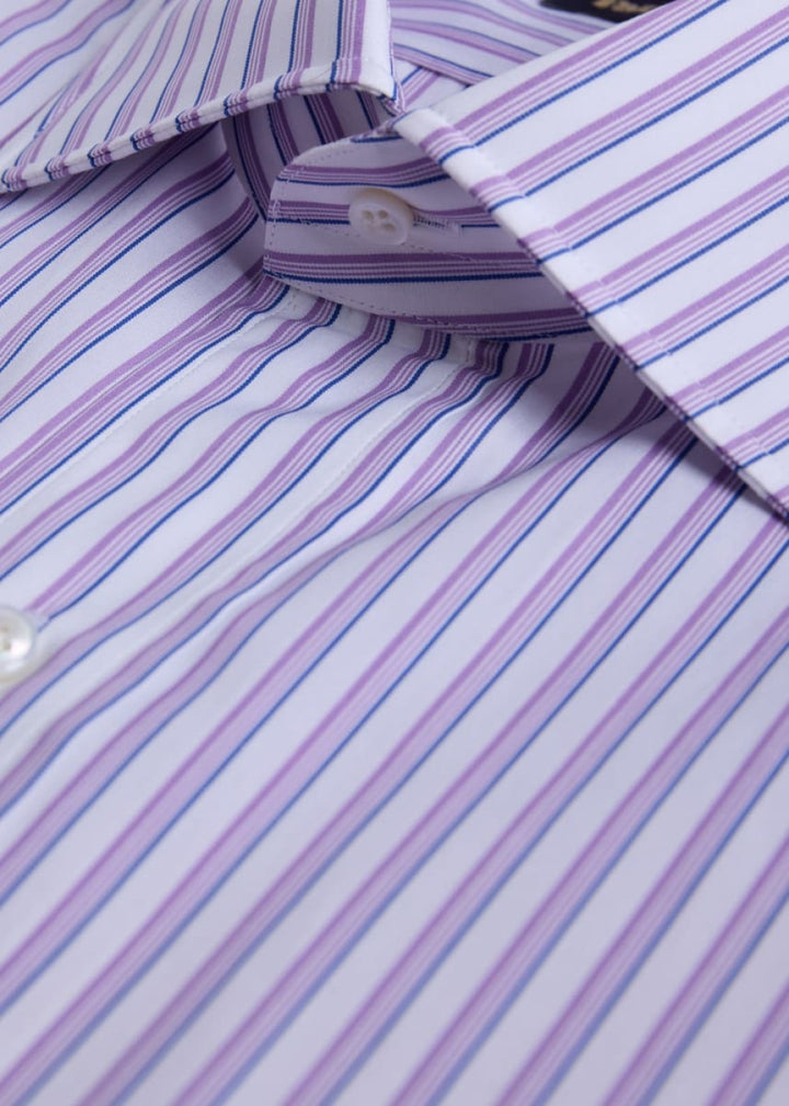 Striped Dress Shirt - Purple - Dress Shirt