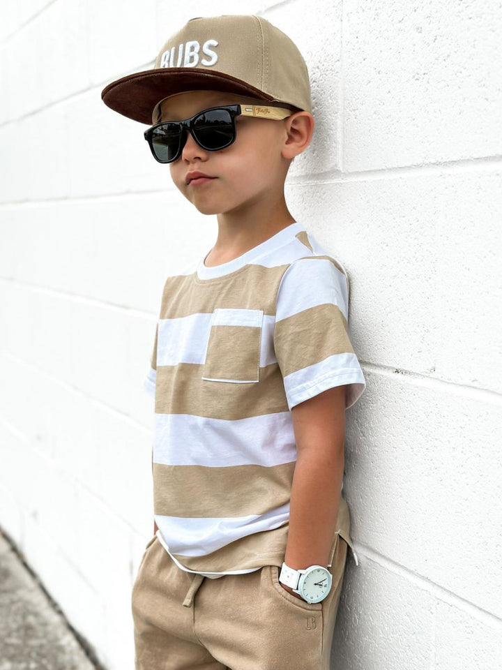 Striped Tee - Beige - T-shirt