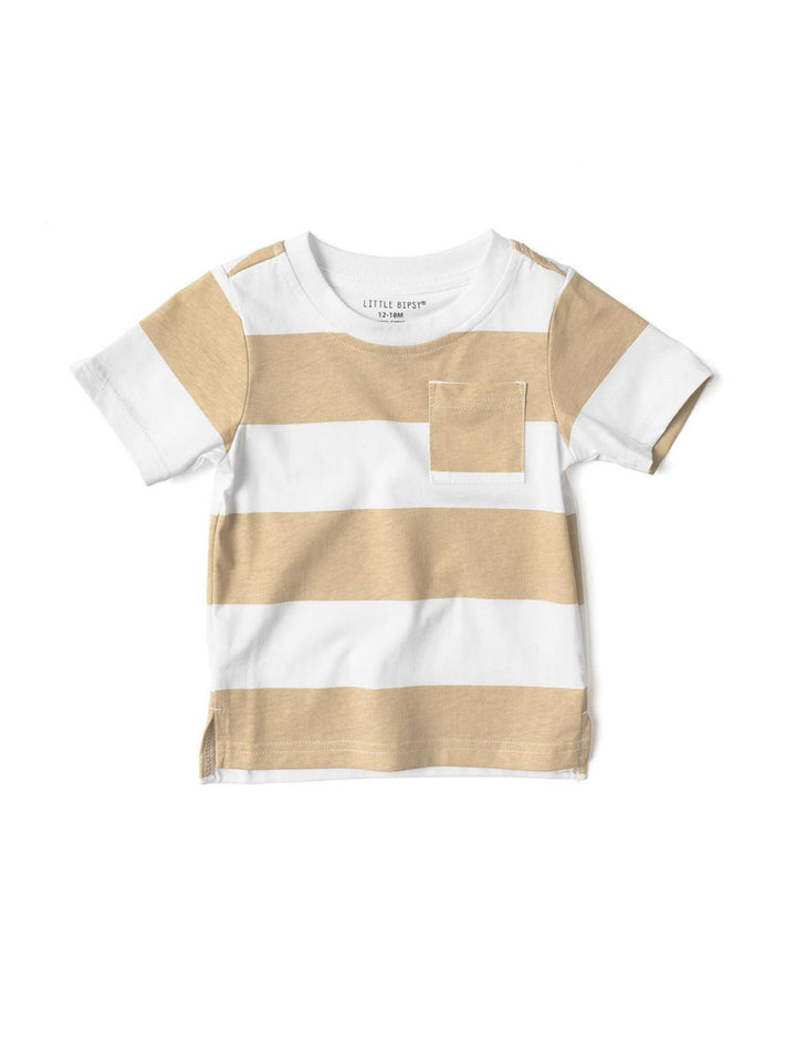 Striped Tee - Beige - T-shirt