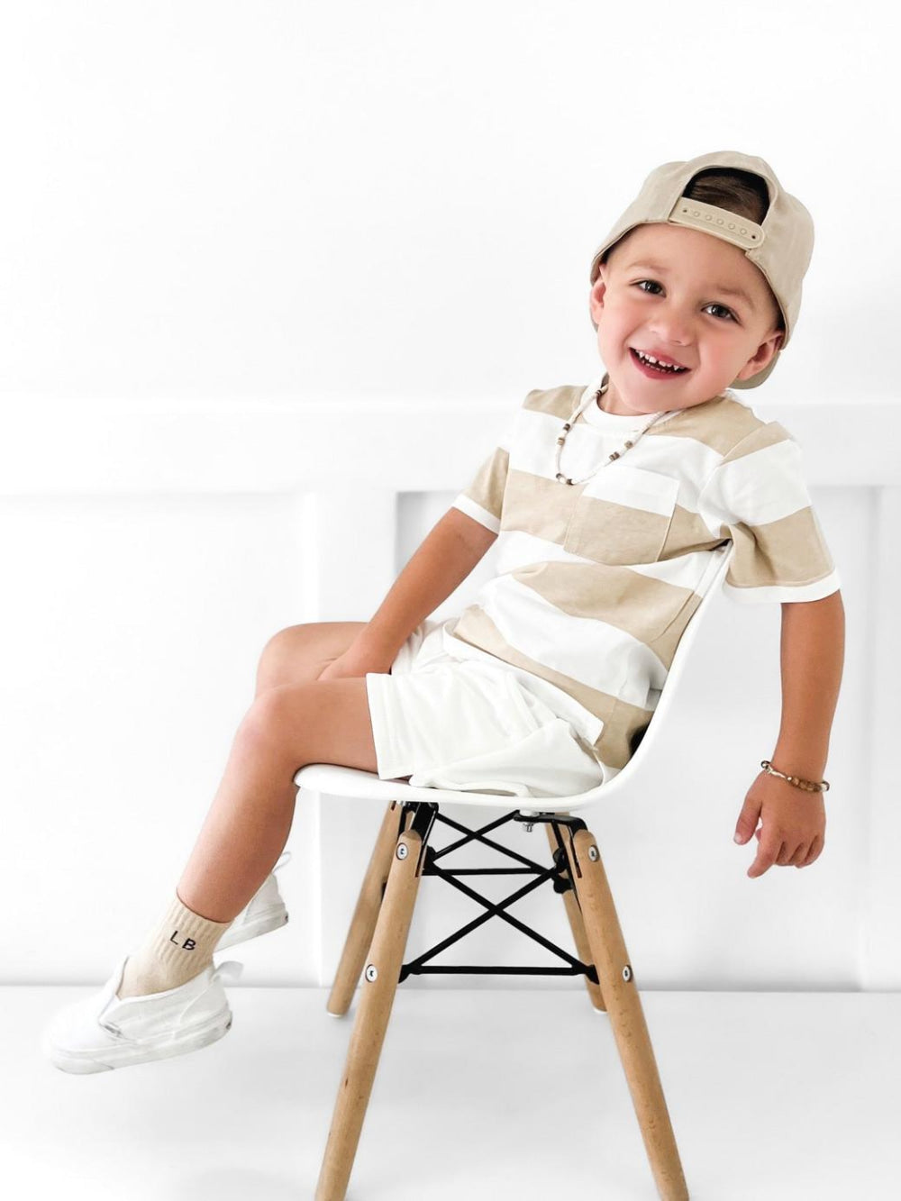 Striped Tee - Beige - T-shirt