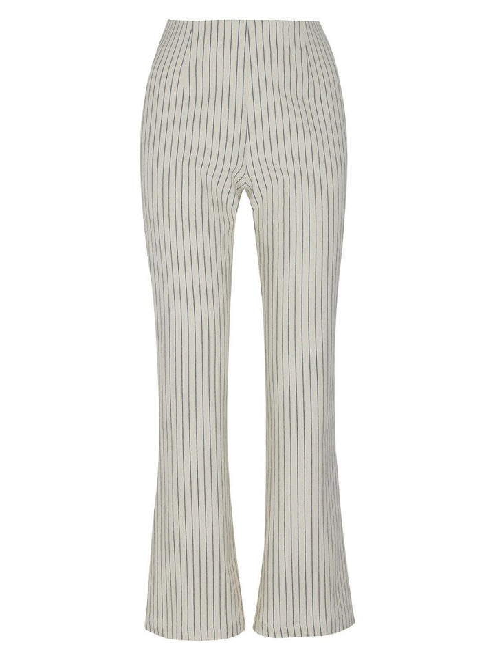 Striped Wide-Leg Pants - Multi-colored - Trouser