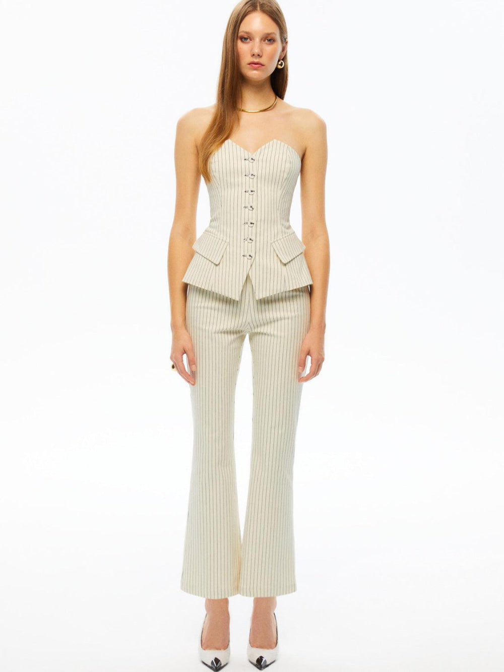 Striped Wide-Leg Pants - Multi-colored - Trouser