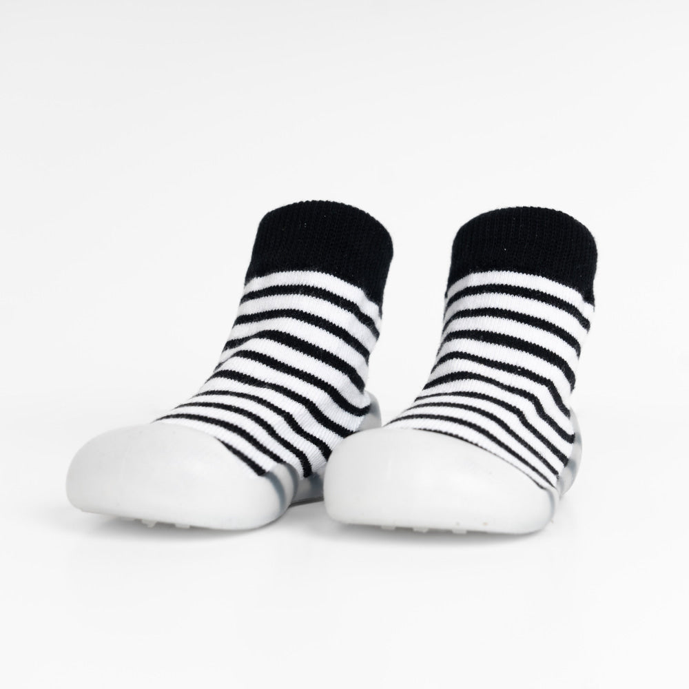 Stripey SlipKix - Black Stripes - Shoes
