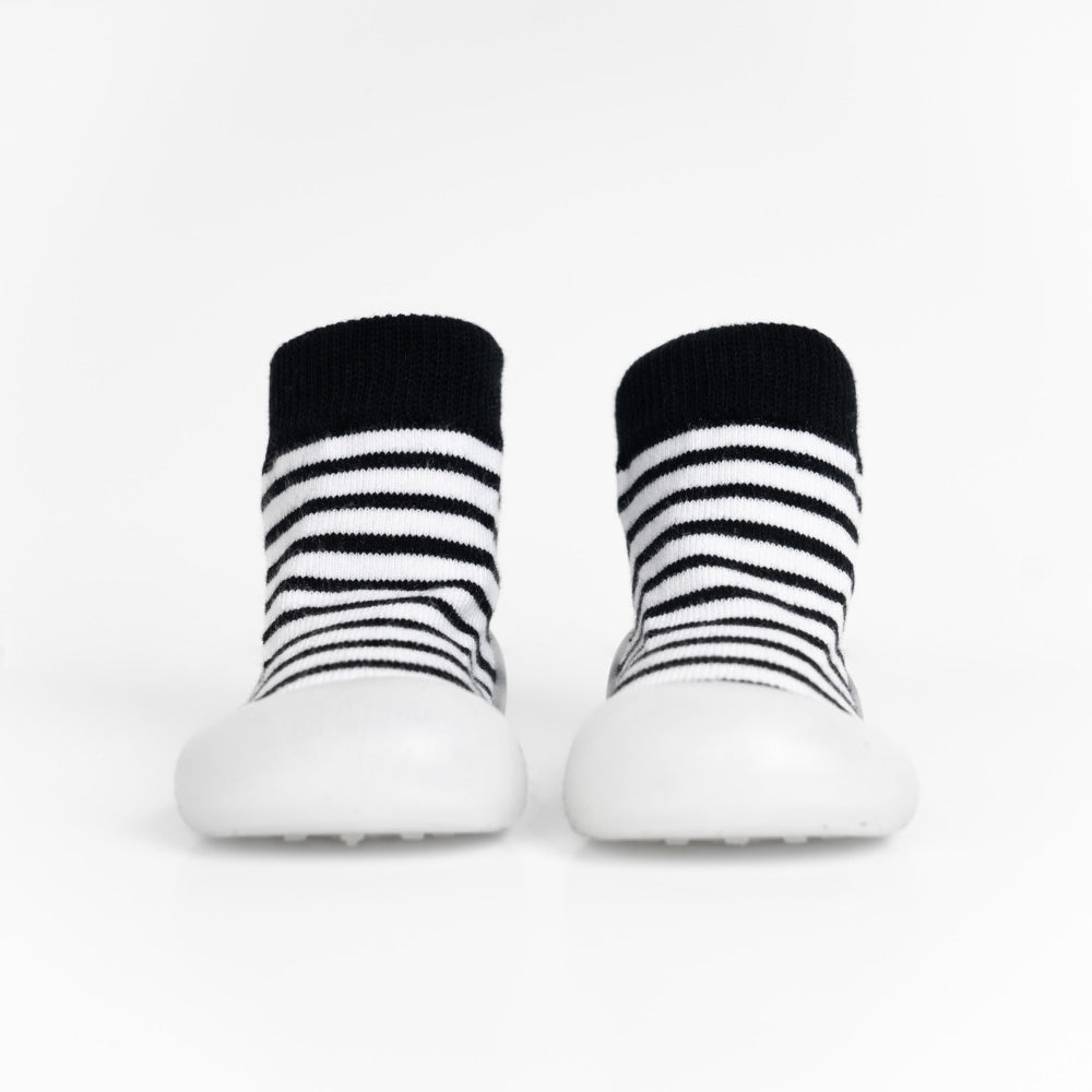 Stripey SlipKix - Black Stripes - Shoes