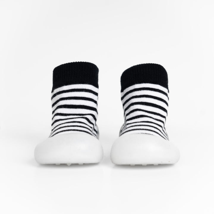 Stripey SlipKix - Black Stripes - Shoes