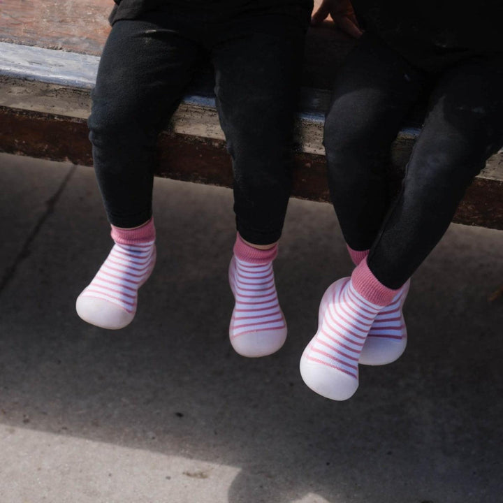 Stripey SlipKix - Pink Stripes - Shoes
