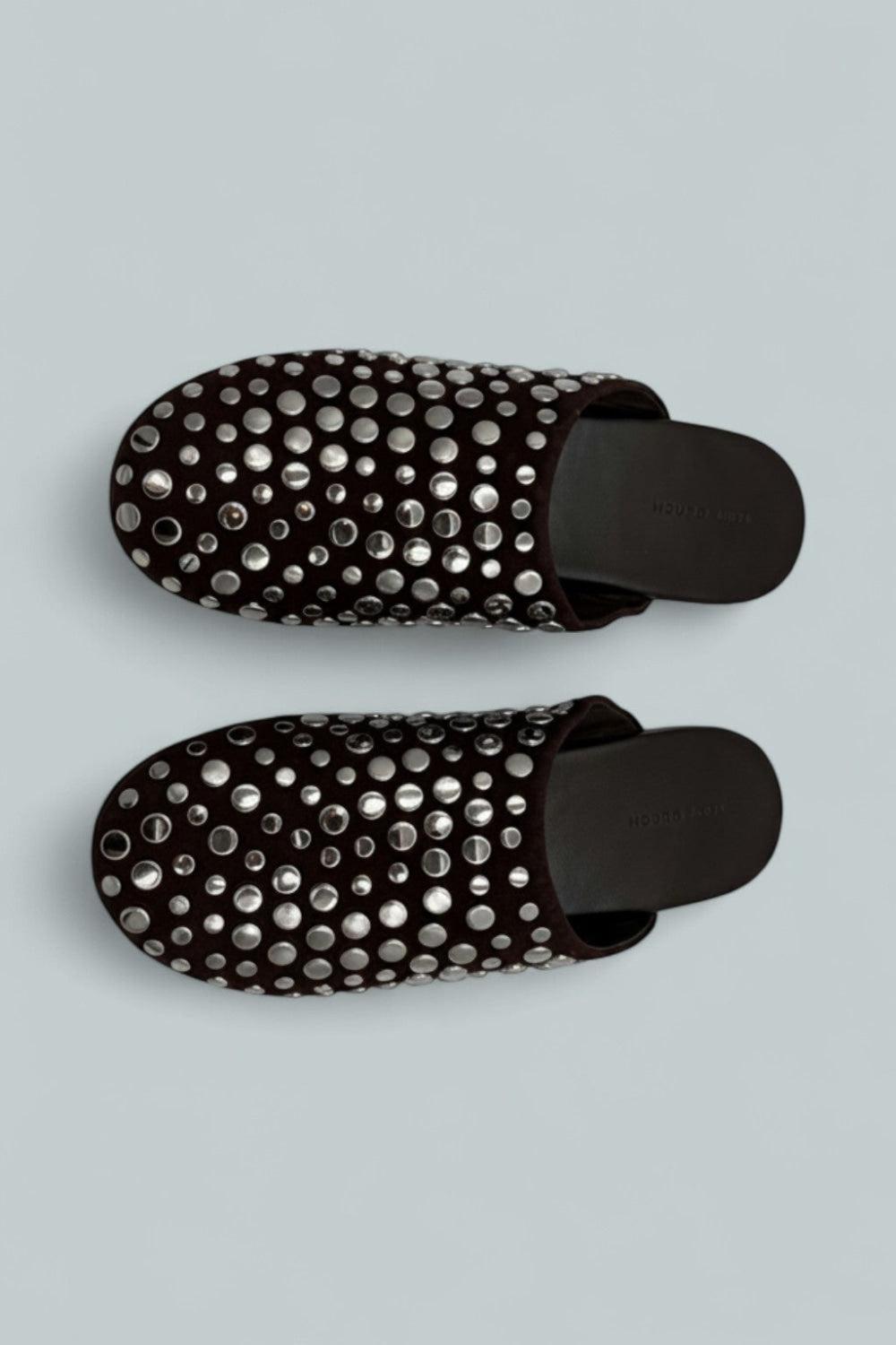 Studded Mules - Dark Cocoa - Mules
