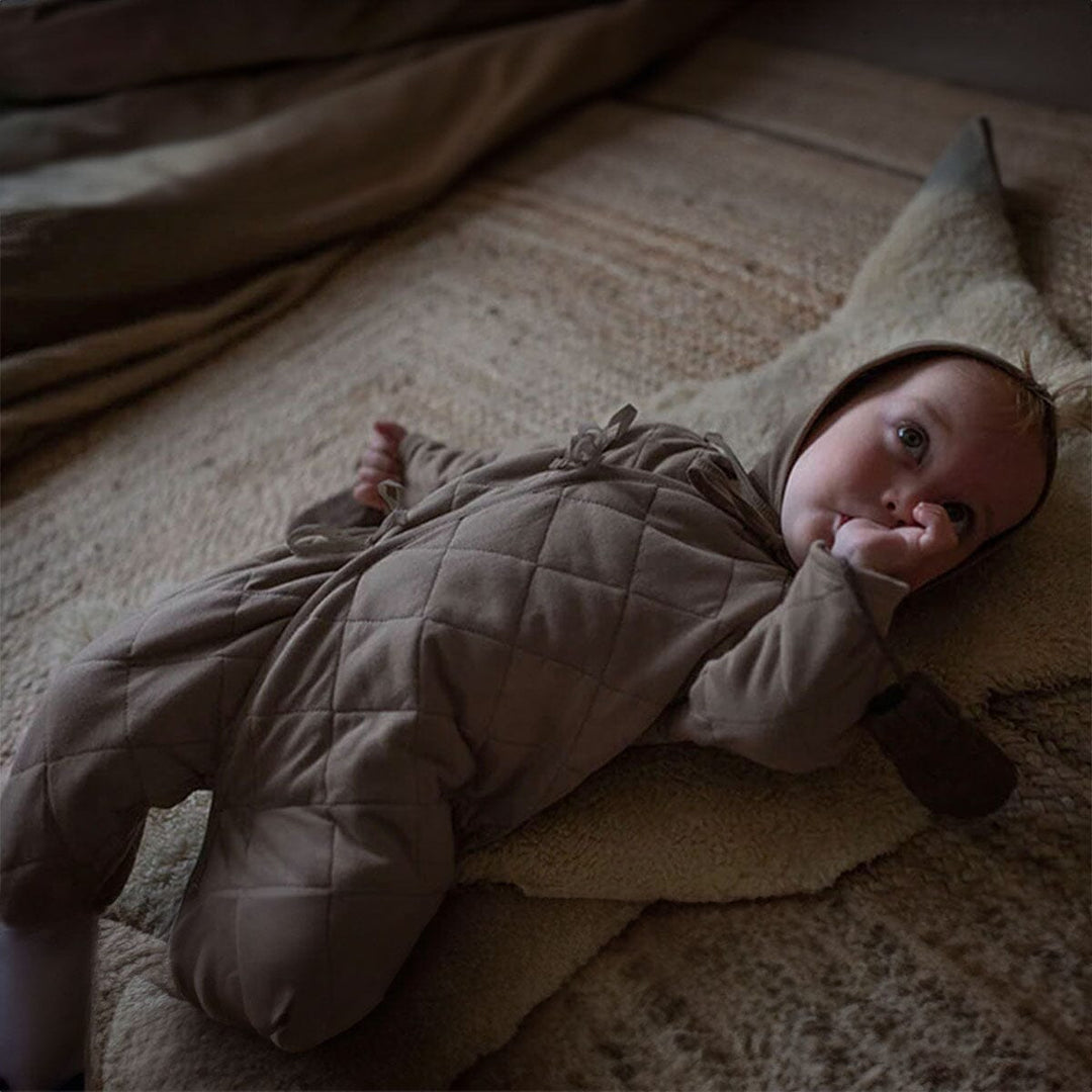 The Quilted Suit - Sand Bodysuits + Onesies The Simple Folk 