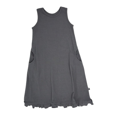 Summer Boho Dress - Charcoal Ribbed - Dresses