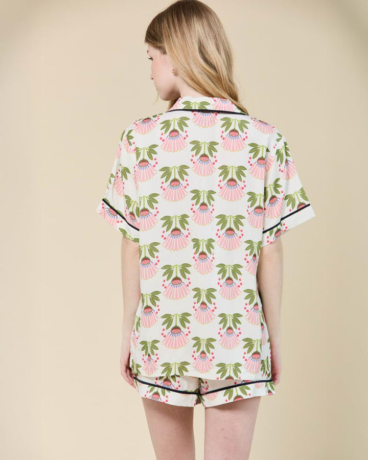 Summer Bouquet Pajama Shorts Set - Multi - Pajamas