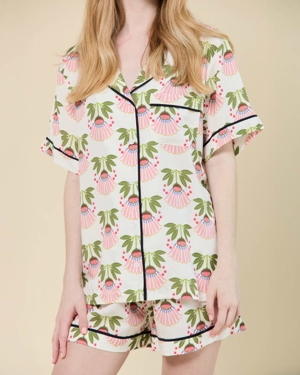 Summer Bouquet Pajama Shorts Set - Multi - Pajamas
