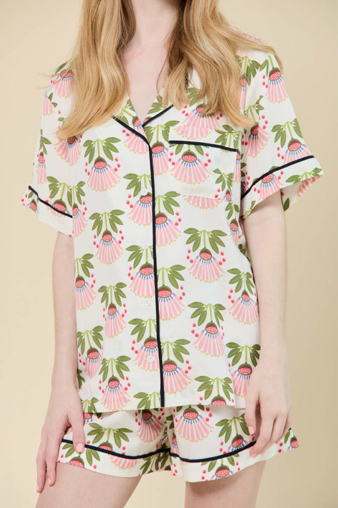 Summer Bouquet Pajama Shorts Set - Multi - Pajamas