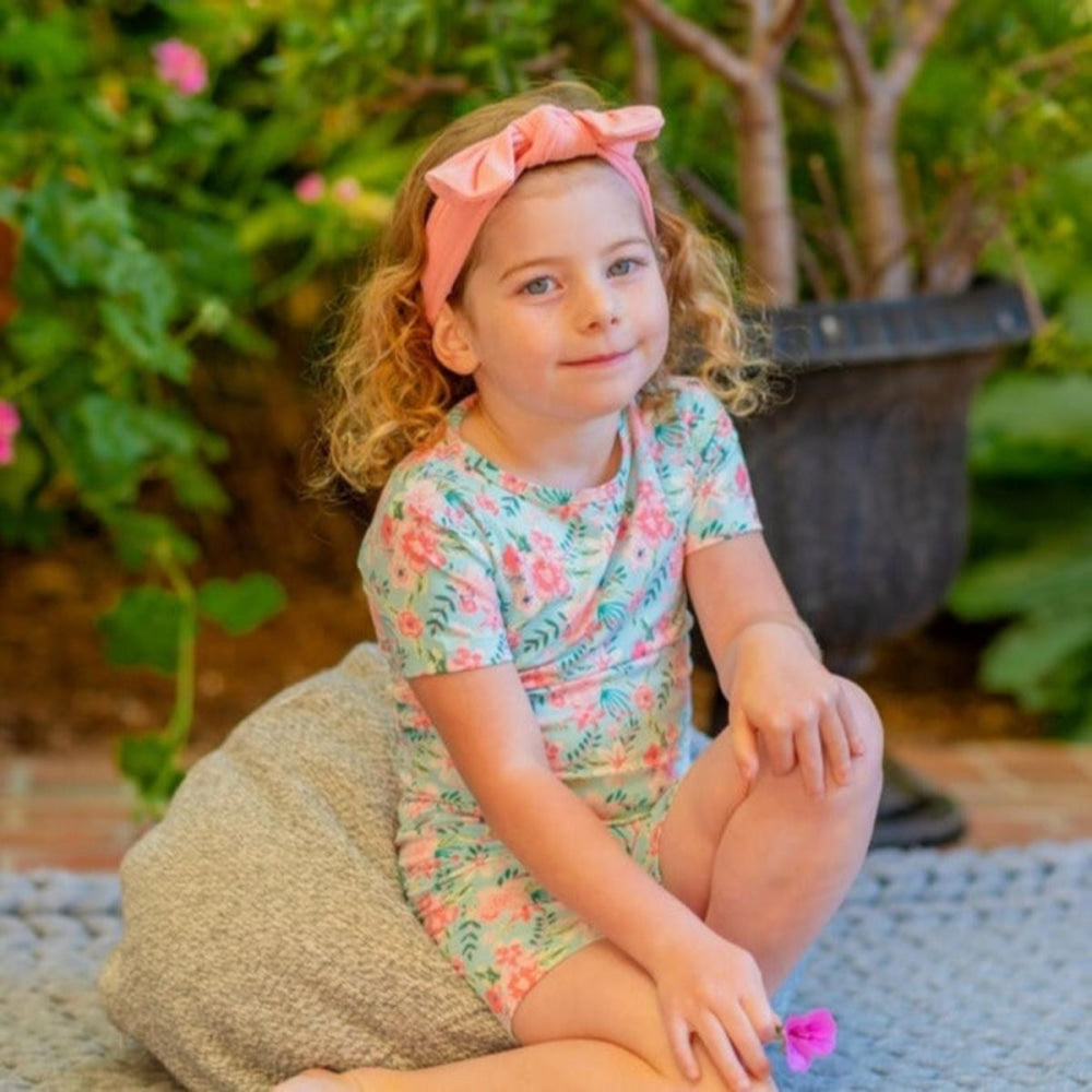 Summer PJ - Aqua Floral - Pajamas