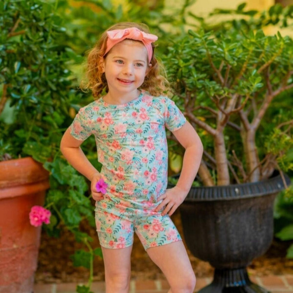 Summer PJ - Aqua Floral - Pajamas