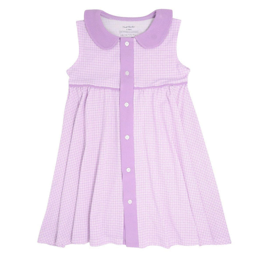 Summer Swing Dress - Purple Basketweave - Dresses