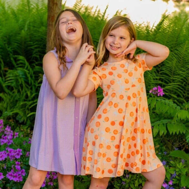 Summer Swing Dress - Purple Basketweave - Dresses
