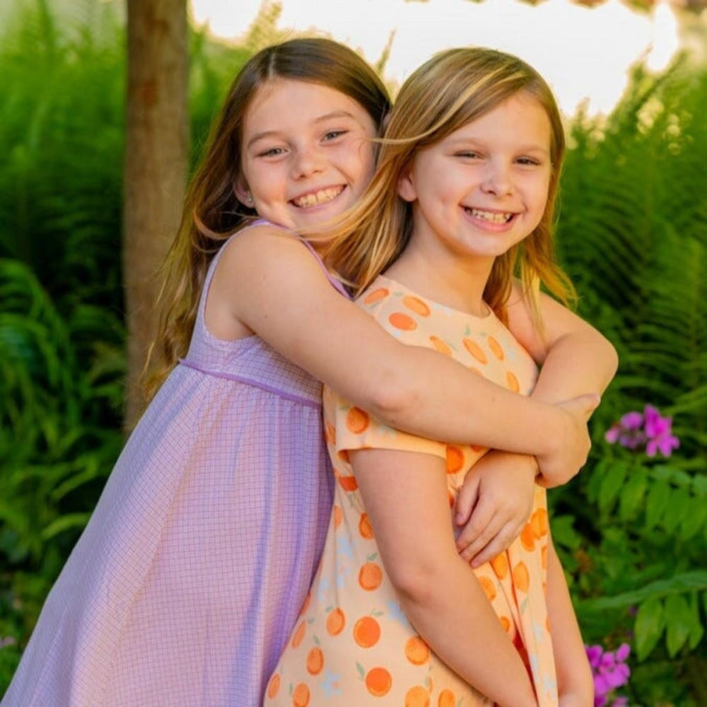 Summer Swing Dress - Purple Basketweave - Dresses