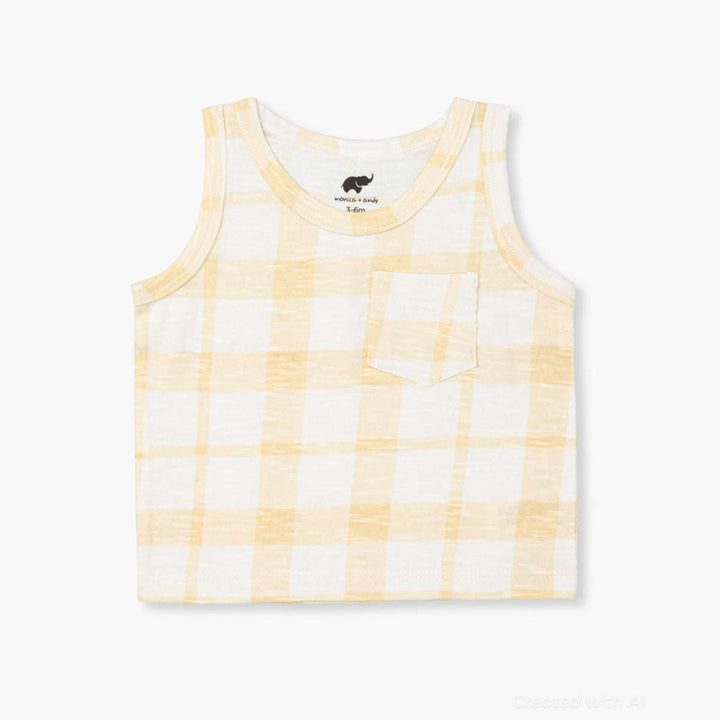 Sunshine Tank Top - Yellow Gingham - Tank Top