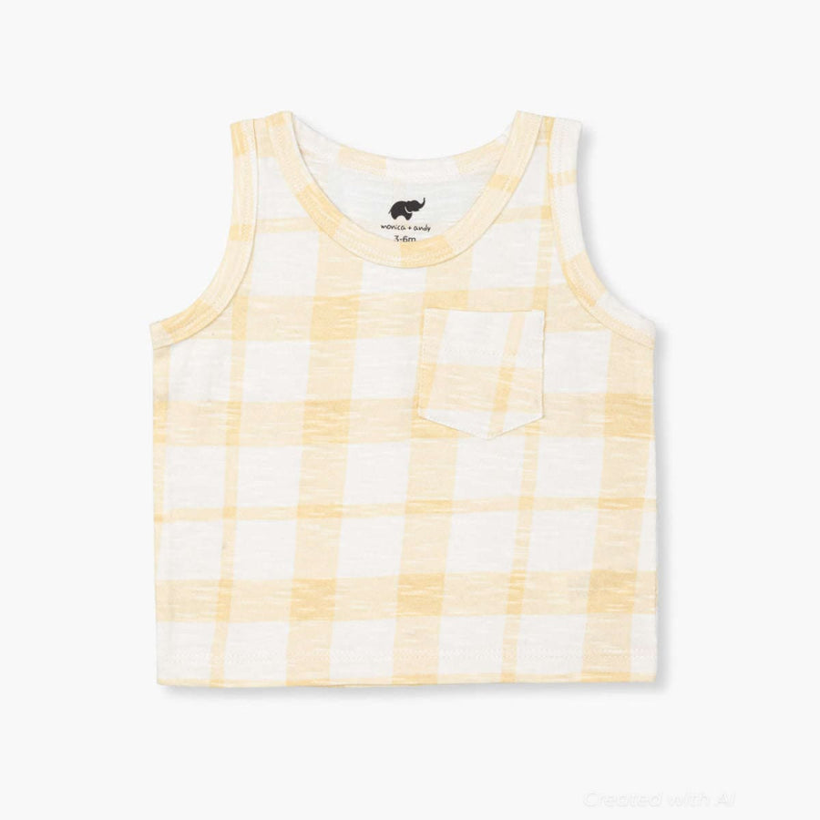 Sunshine Tank Top - Yellow Gingham - Tank Top