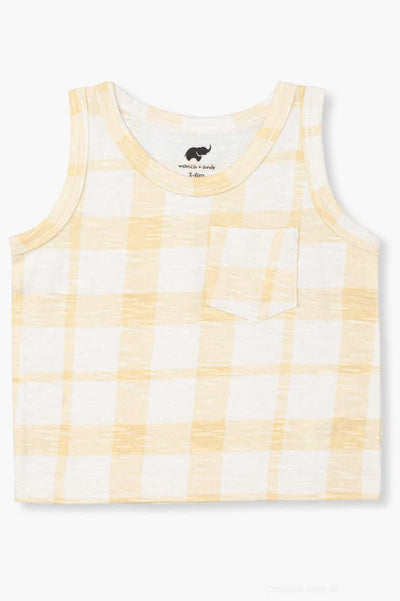 Sunshine Tank Top - Yellow Gingham - Tank Top