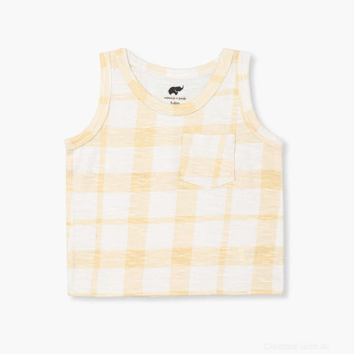 Sunshine Tank Top - Yellow Gingham - Tank Top