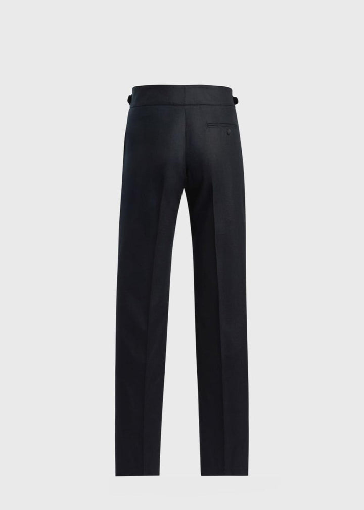 Super 100 Wool Flannel Gurka Pant - Black - Pants
