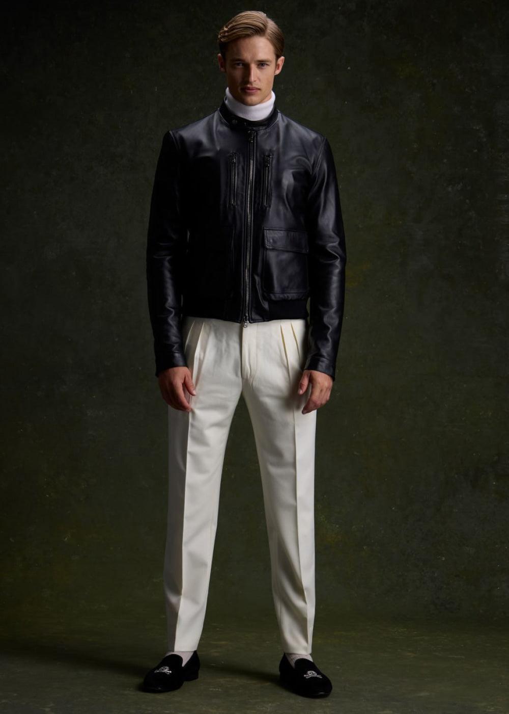 Super 100 Wool Flannel Gurka Pant - Cream - Pants