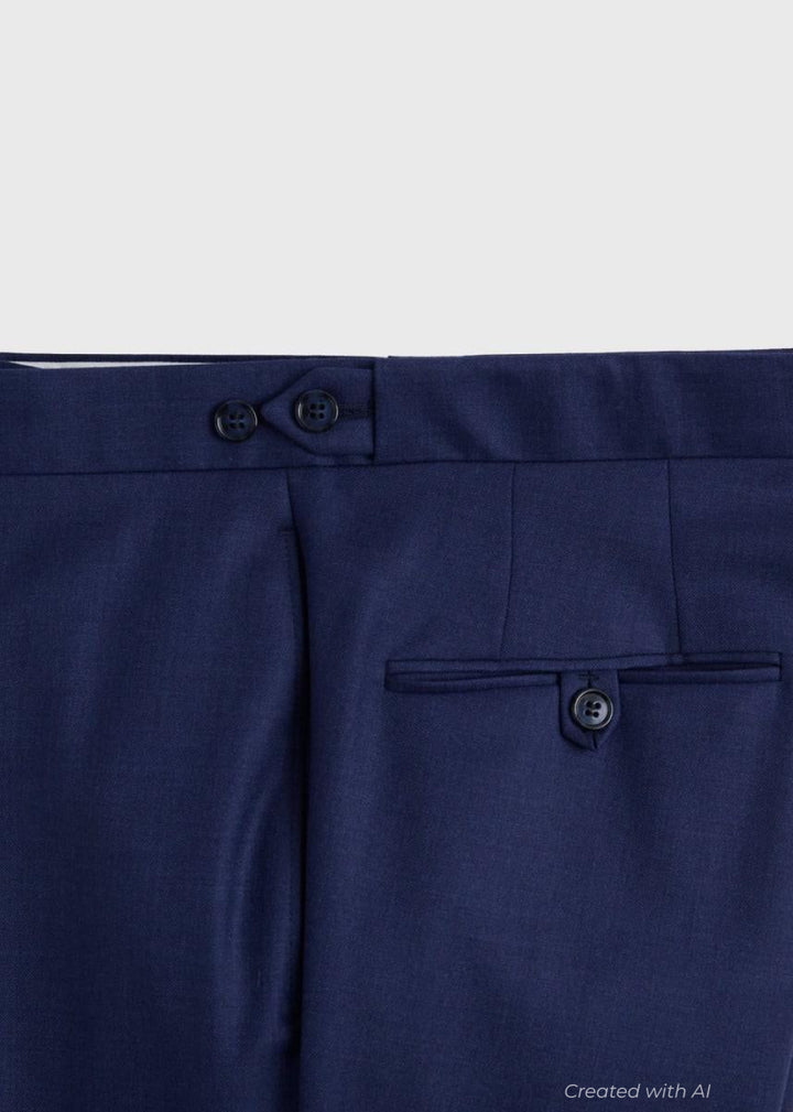Super 110s Wool Paul Suit - Mid Blue - Suit